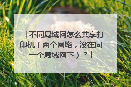 不同局域网怎么共享打印机(两个网络,没在同一个局域网下)?