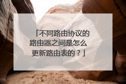 不同路由协议的路由器之间是怎么更新路由表的？