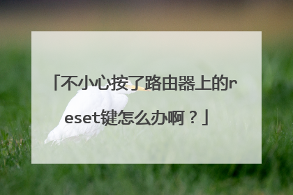 不小心按了路由器上的reset键怎么办啊？