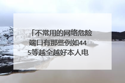 不常用的网络危险端口有那些例如445等越全越好本人电脑专玩游戏不上网