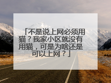不是说上网必须用猫?我家小区就没有用猫,可是为啥还是可以上网?