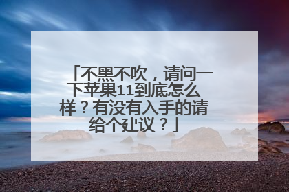 不黑不吹，请问一下苹果11到底怎么样？有没有入手的请给个建议？