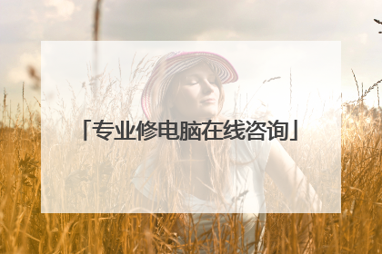 专业修电脑在线咨询