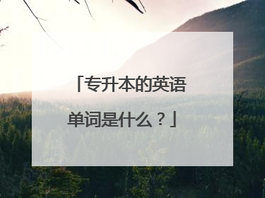 专升本的英语单词是什么?