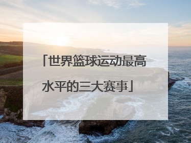 世界篮球运动最高水平的三大赛事