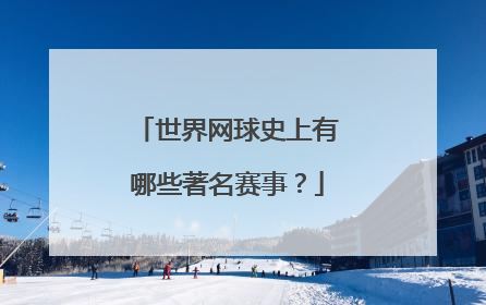 世界网球史上有哪些著名赛事？