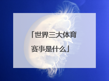 世界三大体育赛事是什么