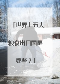 世界上五大粮食出口国是哪些？