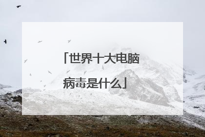 世界十大电脑病毒是什么