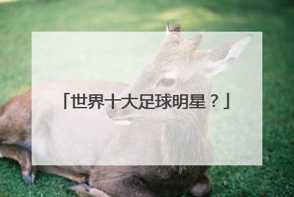 世界十大足球明星？