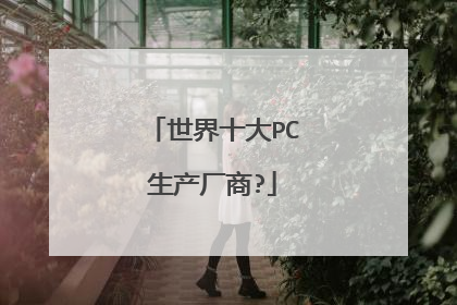 世界十大PC生产厂商?
