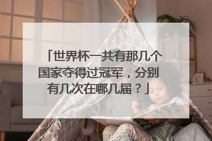 世界杯一共有那几个国家夺得过冠军，分别有几次在哪几届？