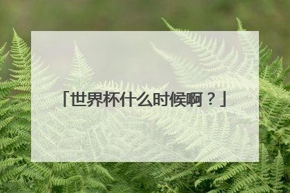 世界杯什么时候啊？