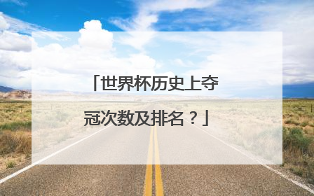 世界杯历史上夺冠次数及排名？