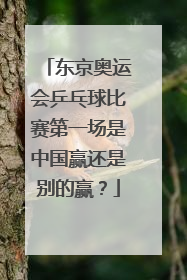 东京奥运会乒乓球比赛第一场是中国赢还是别的赢？