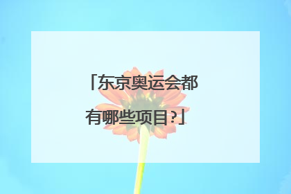 东京奥运会都有哪些项目?