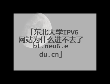 东北大学IPV6网站为什么进不去了bt.neu6.edu.cn