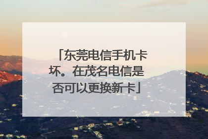 东莞电信手机卡坏。在茂名电信是否可以更换新卡