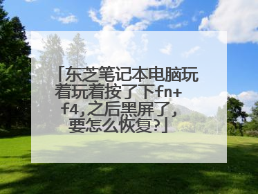 东芝笔记本电脑玩着玩着按了下fn+f4,之后黑屏了,要怎么恢复?