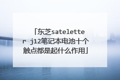 东芝sateletter j12笔记本电池十个触点都是起什么作用