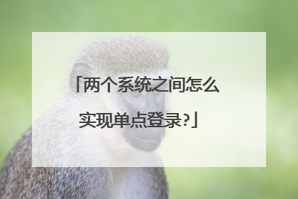 两个系统之间怎么实现单点登录?