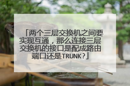 两个三层交换机之间要实现互通，那么连接三层交换机的接口是配成路由端口还是TRUNK?