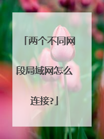 两个不同网段局域网怎么连接?