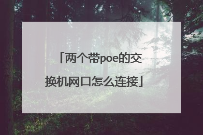 两个带poe的交换机网口怎么连接