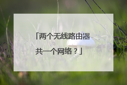 两个无线路由器共一个网络?