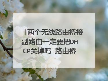 两个无线路由桥接副路由一定要把DHCP关掉吗 路由桥接方法介绍