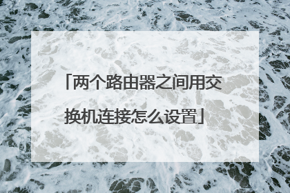 两个路由器之间用交换机连接怎么设置