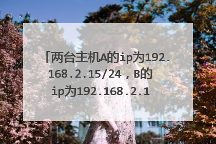 两台主机A的ip为192.168.2.15/24,B的ip为192.168.2.16/16。这两太主机能通信吗?求详细解释过程!