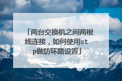 两台交换机之间两根线连接，如何使用stp做防环路设置