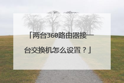 两台360路由器接一台交换机怎么设置？