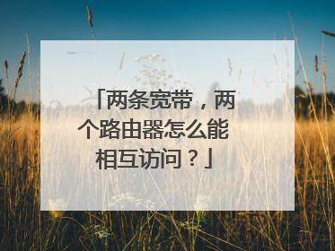 两条宽带，两个路由器怎么能相互访问？