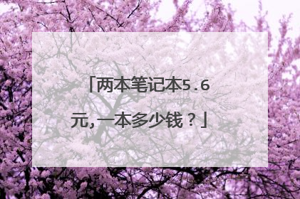 两本笔记本5.6元,一本多少钱?