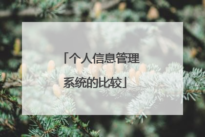 个人信息管理系统的比较