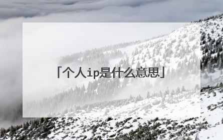 个人ip是什么意思