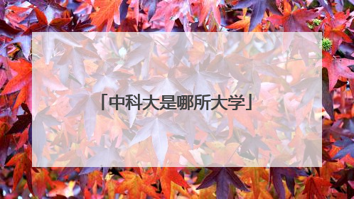 中科大是哪所大学