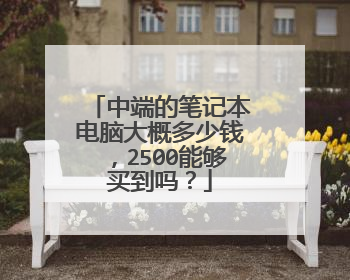 中端的笔记本电脑大概多少钱,2500能够买到吗?