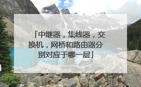 中继器,集线器,交换机,网桥和路由器分别对应于哪一层