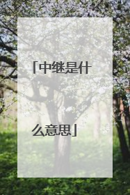 中继是什么意思