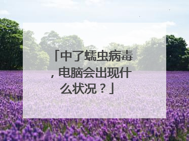 中了蠕虫病毒，电脑会出现什么状况？