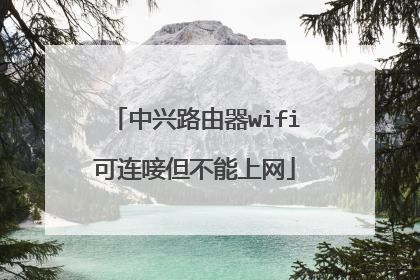 中兴路由器wifi可连唼但不能上网