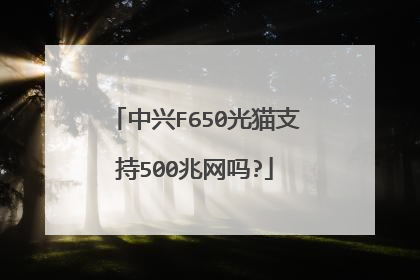 中兴F650光猫支持500兆网吗?