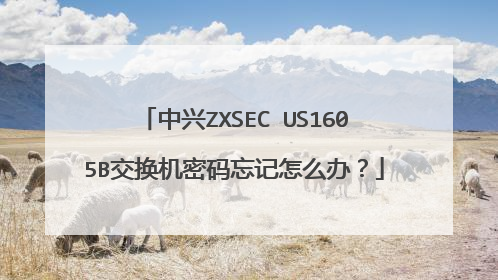 中兴ZXSEC US1605B交换机密码忘记怎么办？