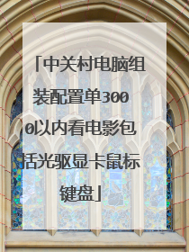 中关村电脑组装配置单3000以内看电影包括光驱显卡鼠标键盘