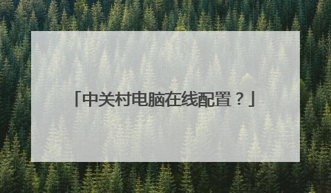 中关村电脑在线配置？