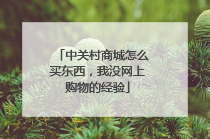 中关村商城怎么买东西,我没网上购物的经验