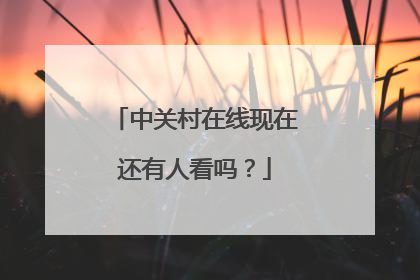 中关村在线现在还有人看吗?